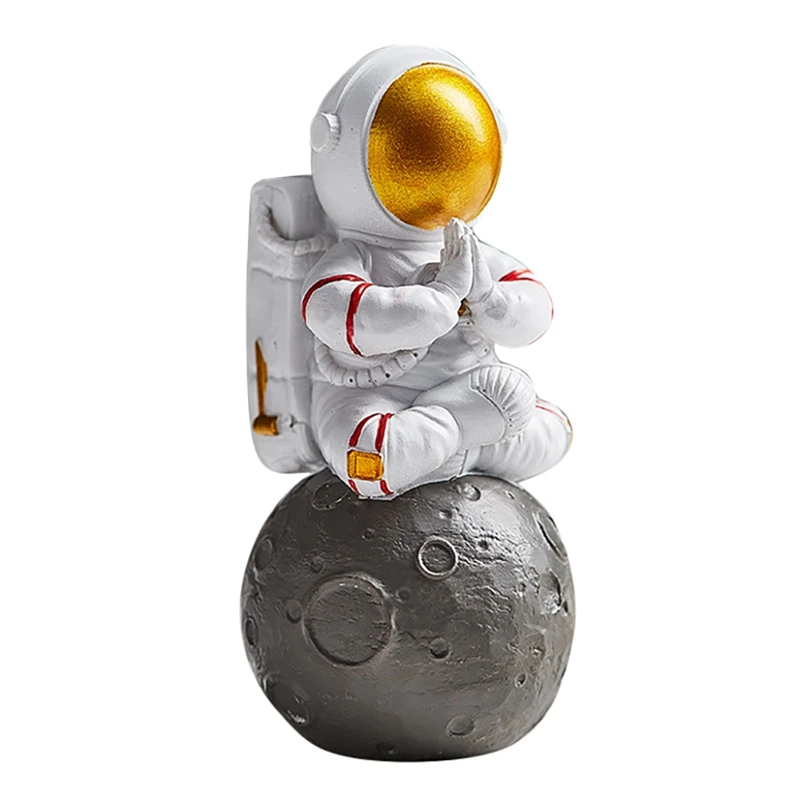 

Статуэтка астронавта из смолы, декоративное украшение для стола, миниатюрное украшение для космического пространства, яркое эстетическое ...
