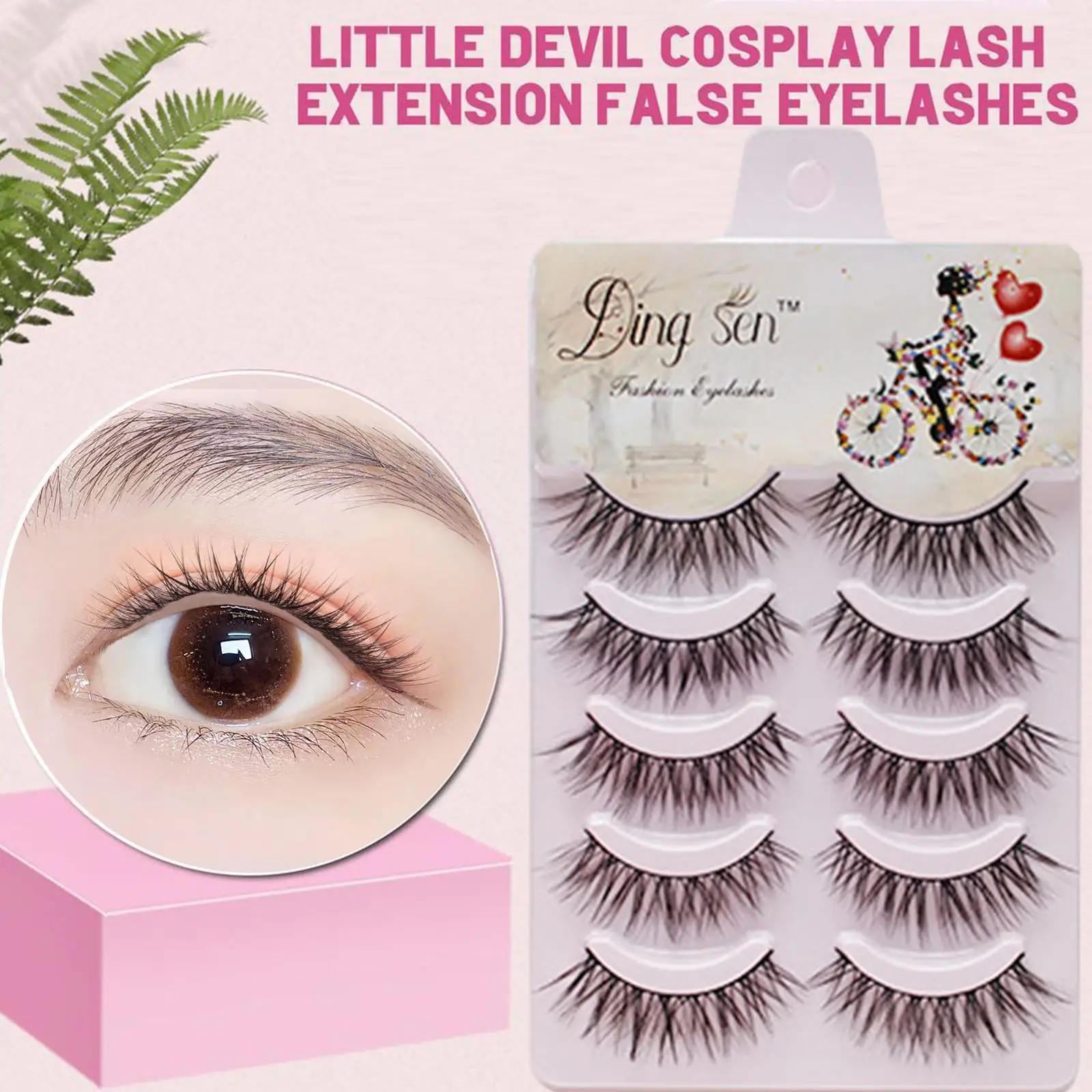 

5 Pairs/set Stunning Makeup Handmade Messy Cross Natural Eyelashes Make Tools Charming Lashes Beauty False Extension Eye up Q7N3
