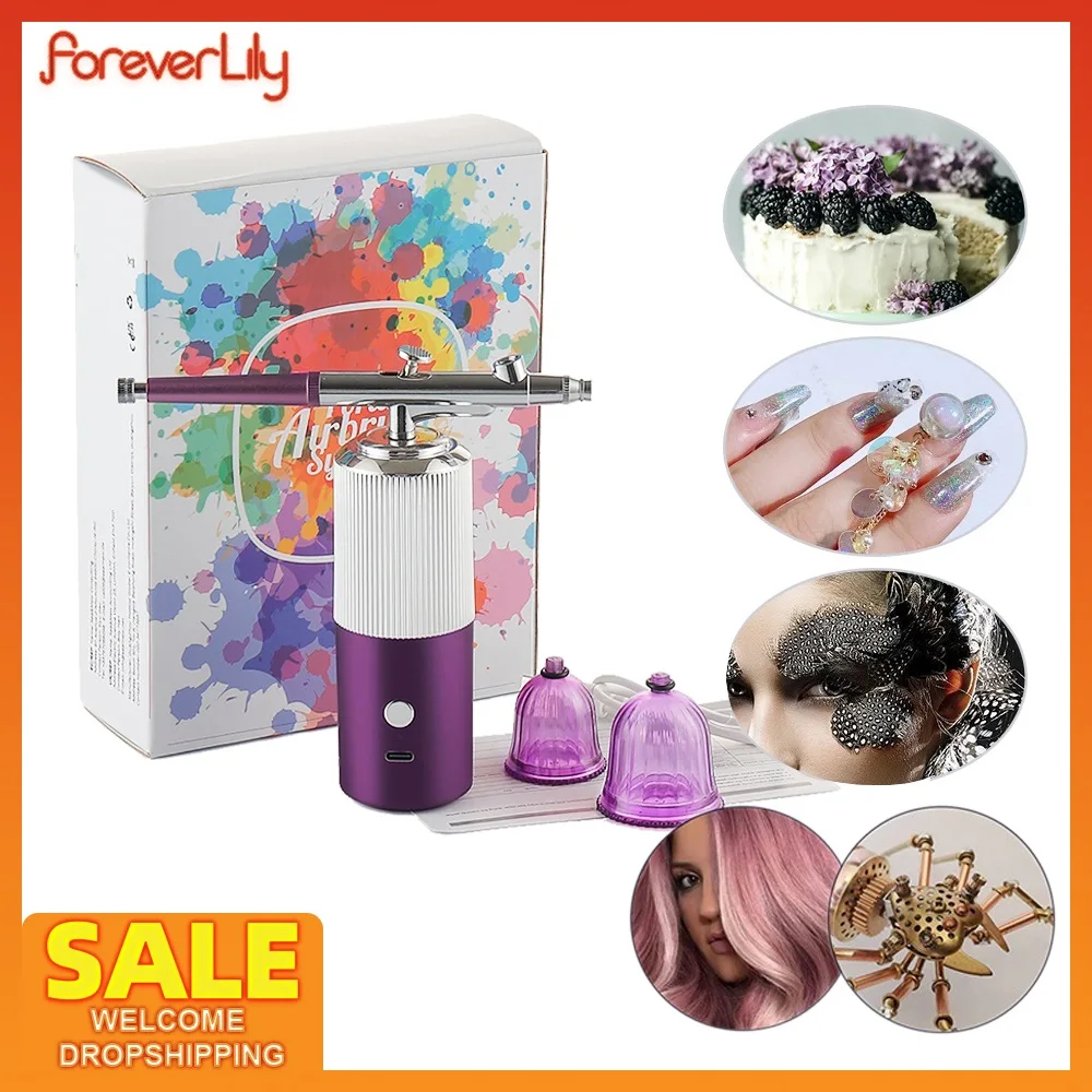 Kit Air Brush Paint Makeup Spray Gun Airbrush Nail Art Tattoo Craft Cake Painting Nano Mist Sprayer Injector