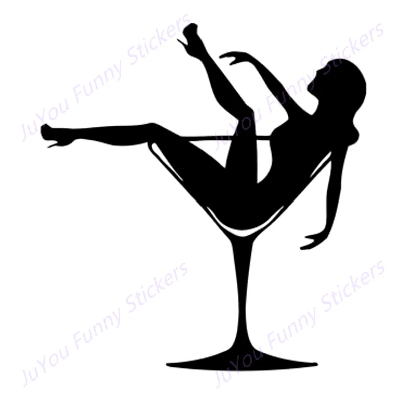 

JuYou Funny Stickers Exterior Accessories Personality Car Stickers Sexy Girl In Glasses Fashion Accessories Decorative Decals