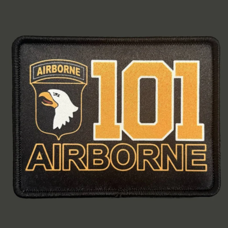 Фото Нашивка «101st Airborne Division», тактический значок морального цвета с принтом на липучке, рюкзак, украшение для одежды, аксессуары, наклейка, повязка на руку №2