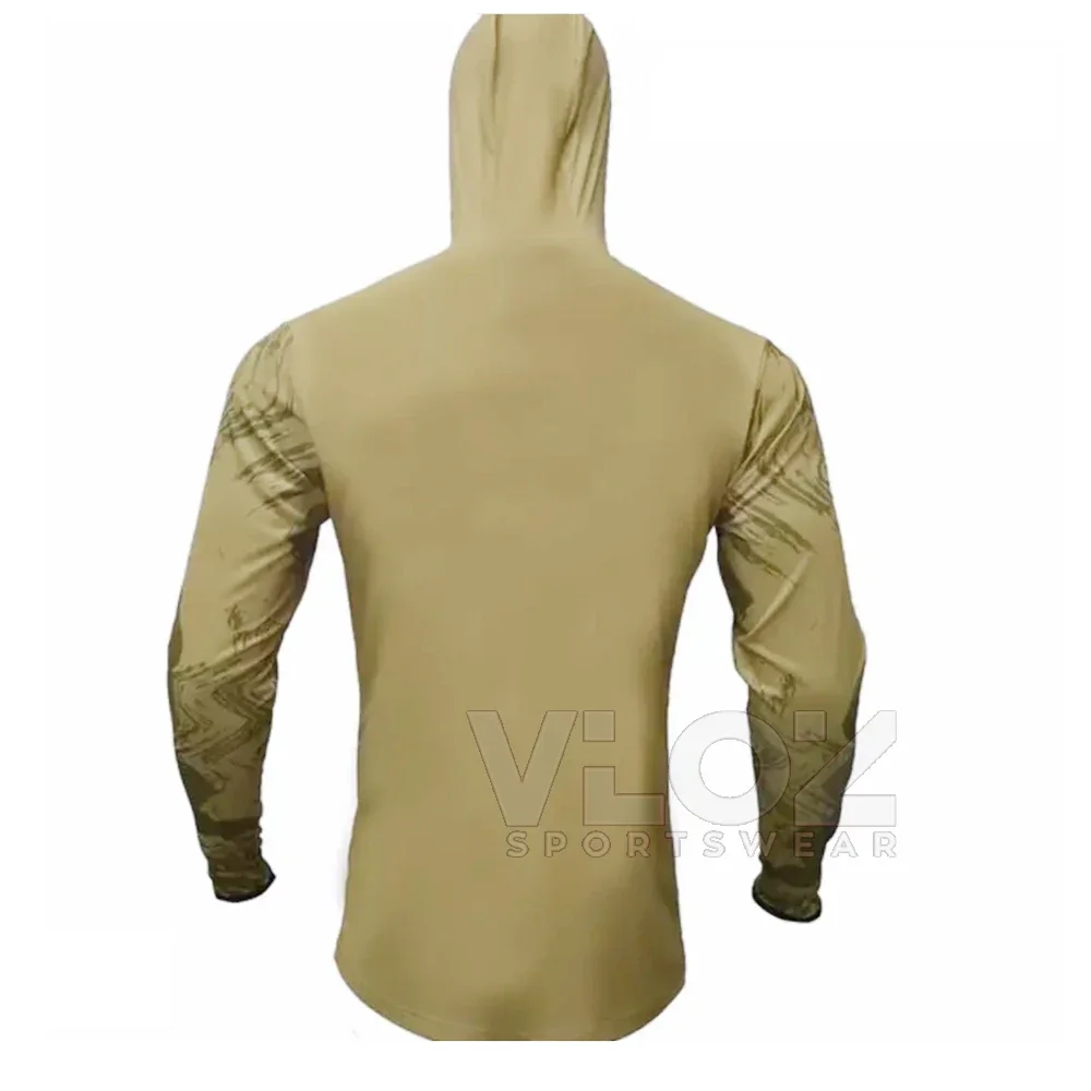 Мужская футболка с длинным рукавом защитой шеи