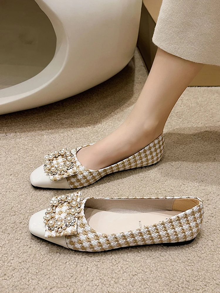 

Women Shoes Autumn Soft Shallow Mouth Female Footwear Modis Casual Sneaker Square Toe Elegant Fall New Comfortable Moccasin Dres