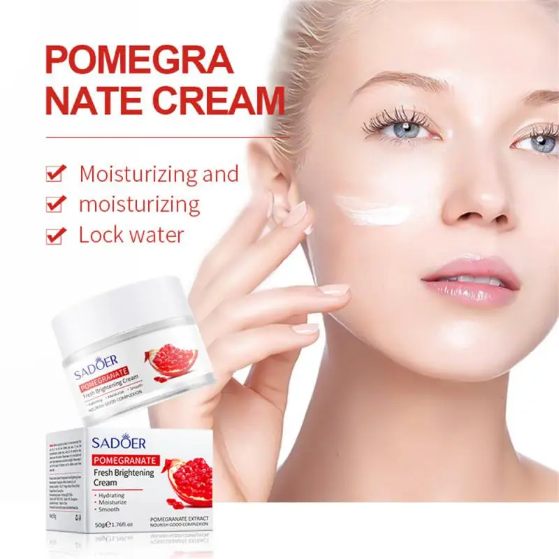 

SADOER Aloe Vera Pomegranate Cream Vitamin C Facial Nourishing Brightening Hydrating Moisturizing Fresh And Beautiful Care Cream