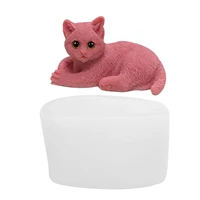 3d cat silicone candle mold%c2%a0 cute kitten novelty silicone molds for candle making silicone mould for creating beeswax soap
