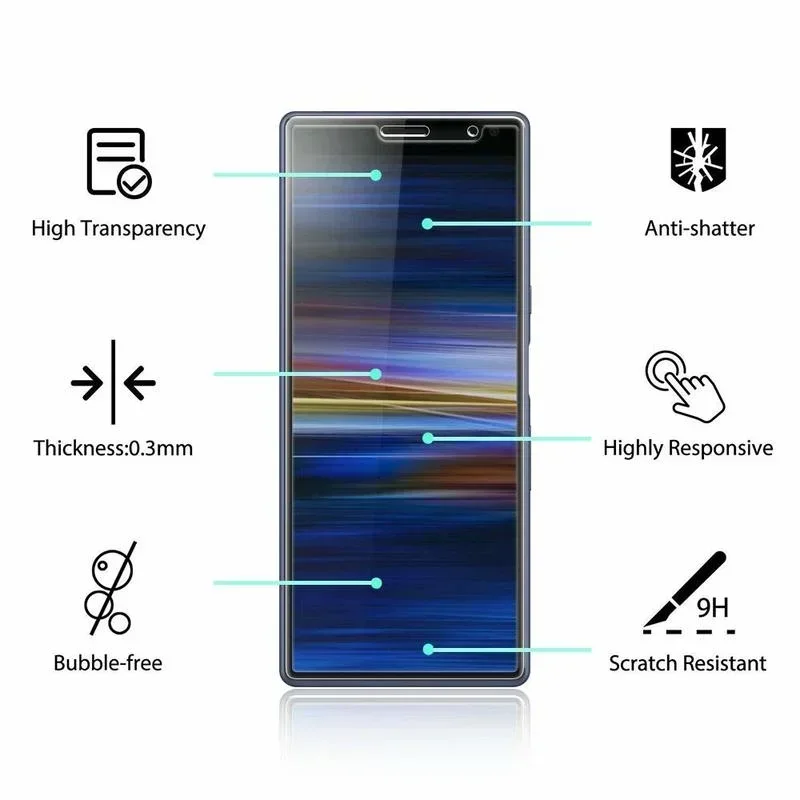 Защита экрана для Sony Xperia 1 IV 10 5 ii II Plus XZ2 закаленное стекло L3 XZ1 Compact Pro-I XZ4