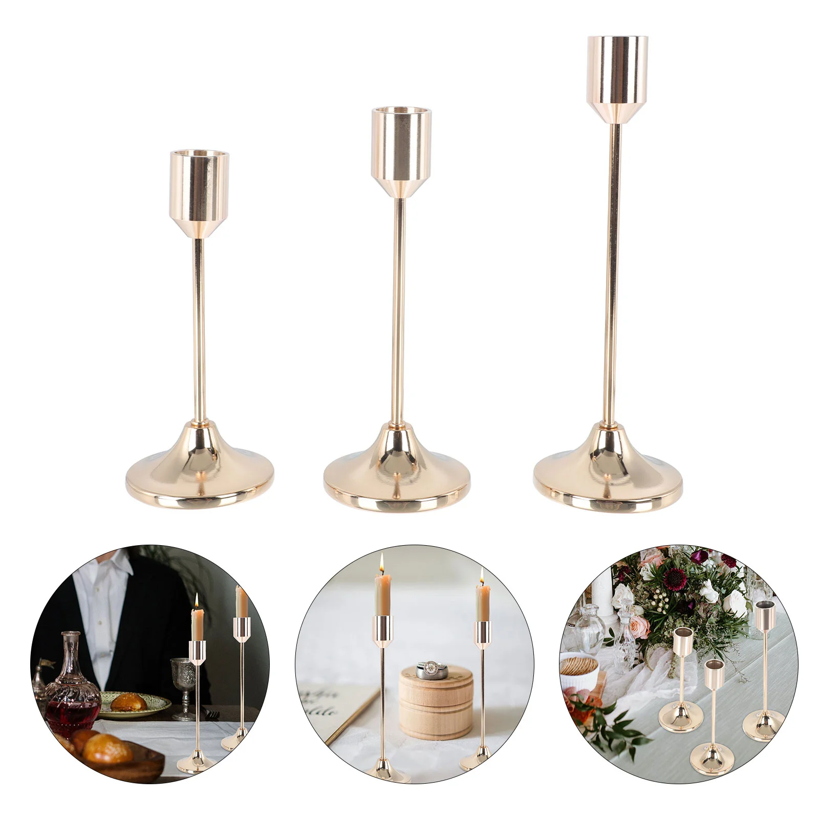 

Holder Vintage Candlestick Stand Holders Plate Iron Nordic Stands Tray Decoration Style Pillar Romantic Baroque Retro Metal