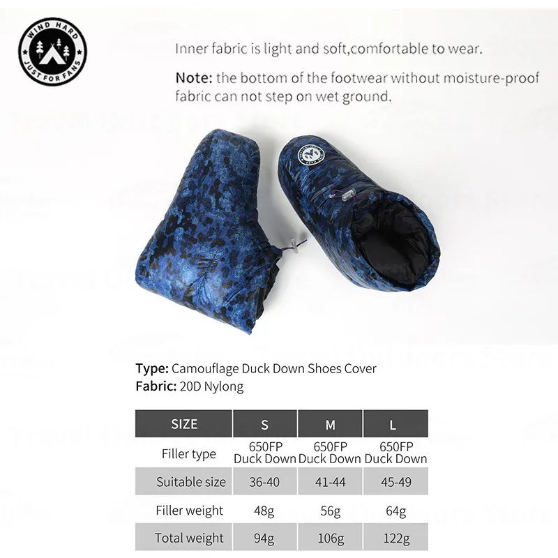 AEGISMAX WIND HARD чехол для обуви 20D утиный пух 650FP сверхлегкие ботинки зимние теплые