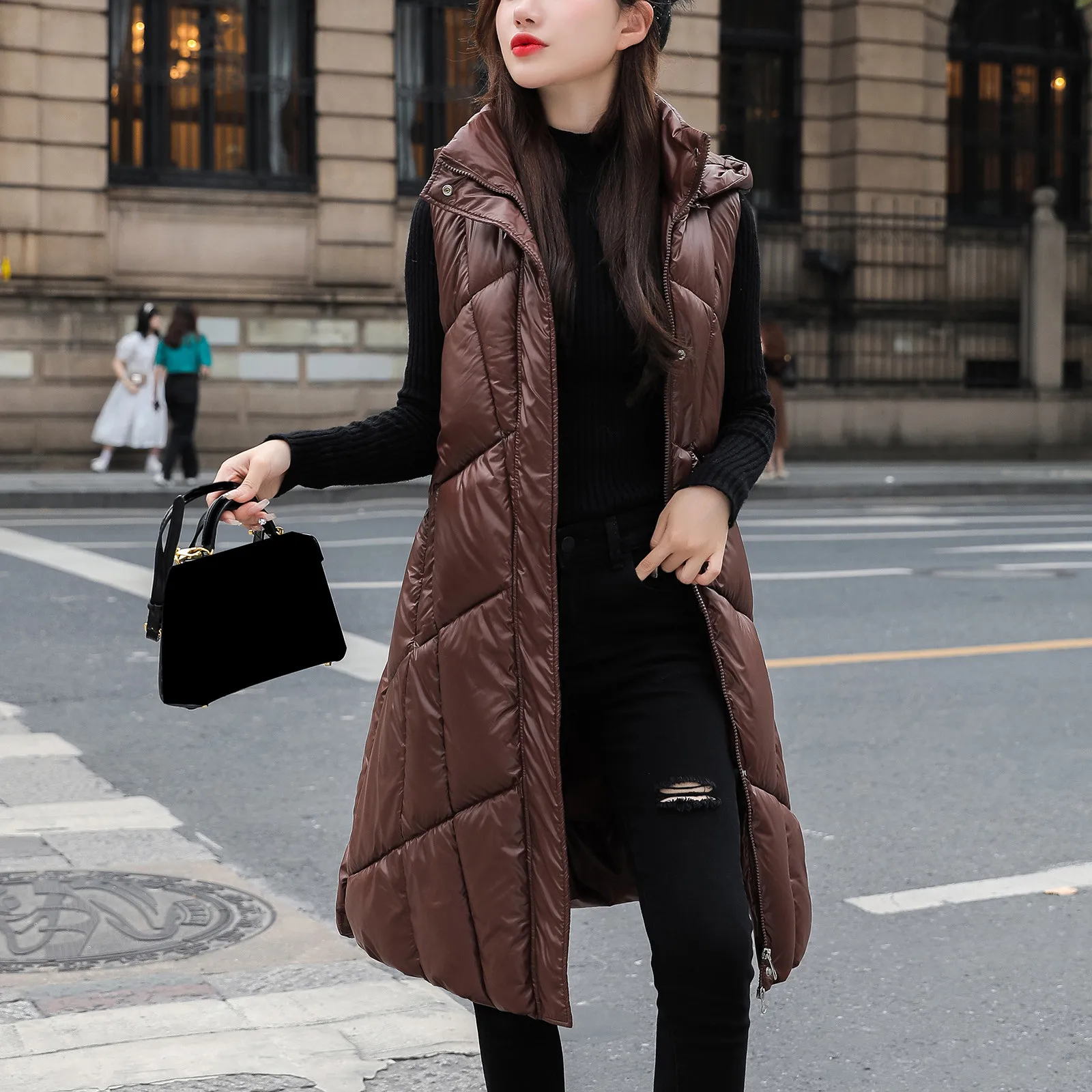 

Puffy Zipper Coat Maternity down Coat Womens Warm Winter Coat Thicken Cotton Jackets Puffy Zipper Coat Maternity down Coat