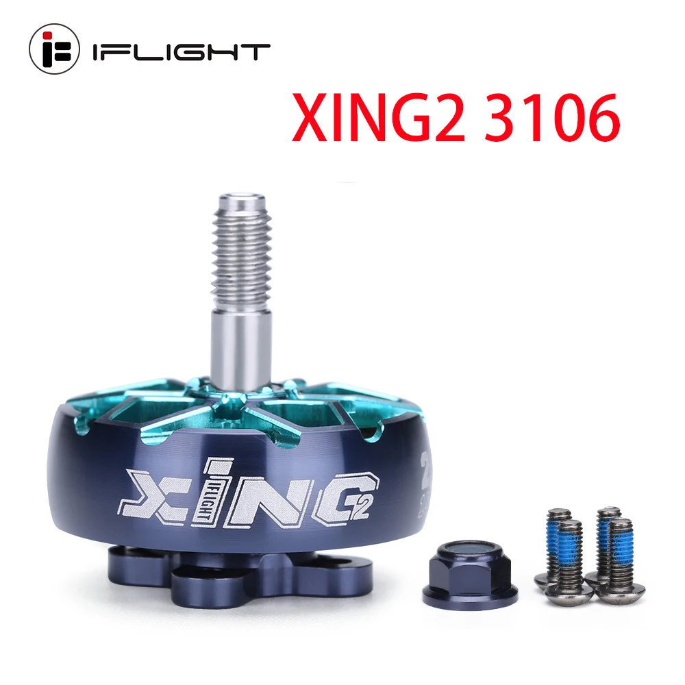 IFlight XING2 3106 1500KV/1200KV 4-6S FPV Unibell Motor W/ 5mm вал из титанового сплава совместимый с 7/8/9