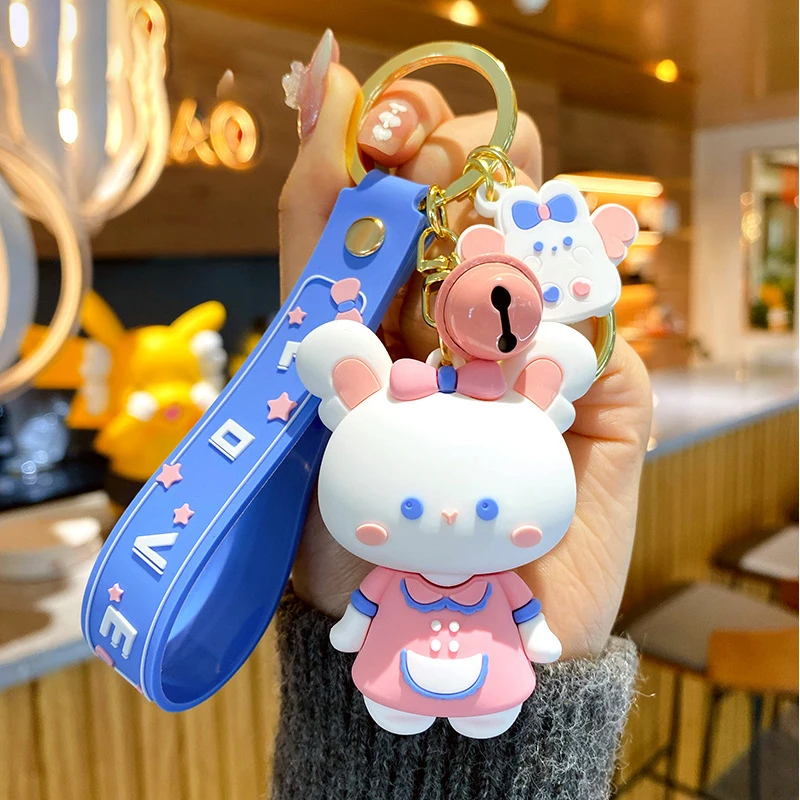2022 креативный брелок с изображением котенка розового кролика эльфа симпатичный