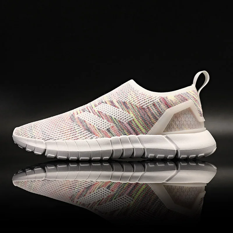 

High Quality Men Light Socks Running Shoes Flying Woven Sport Slip-on Sneakers Breathable Walking Non-slip Jogging Male Footwear