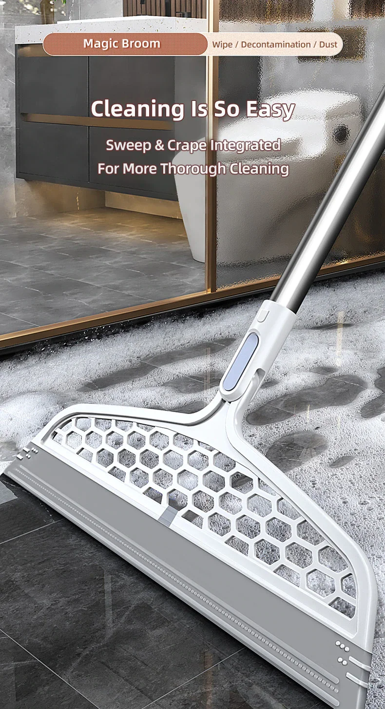 

Волшебный силиконовый скребок для удлинения пола, скребок для чистки шерсти домашних животных, пылеочиститель для ванной и пола, бытовые ин...