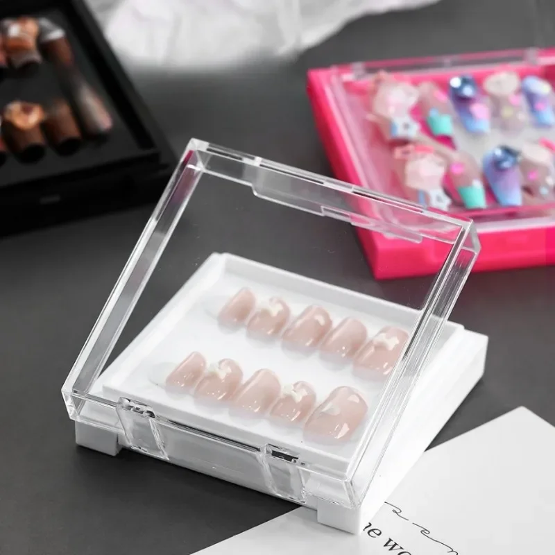 1 шт. коробка для упаковки ногтей квадратная