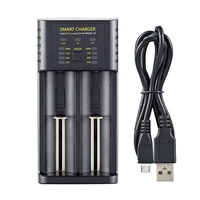 smart 18650 lithium battery charger usb dual slot aa ni mh 1 2v battery charging adjustable 2a high current
