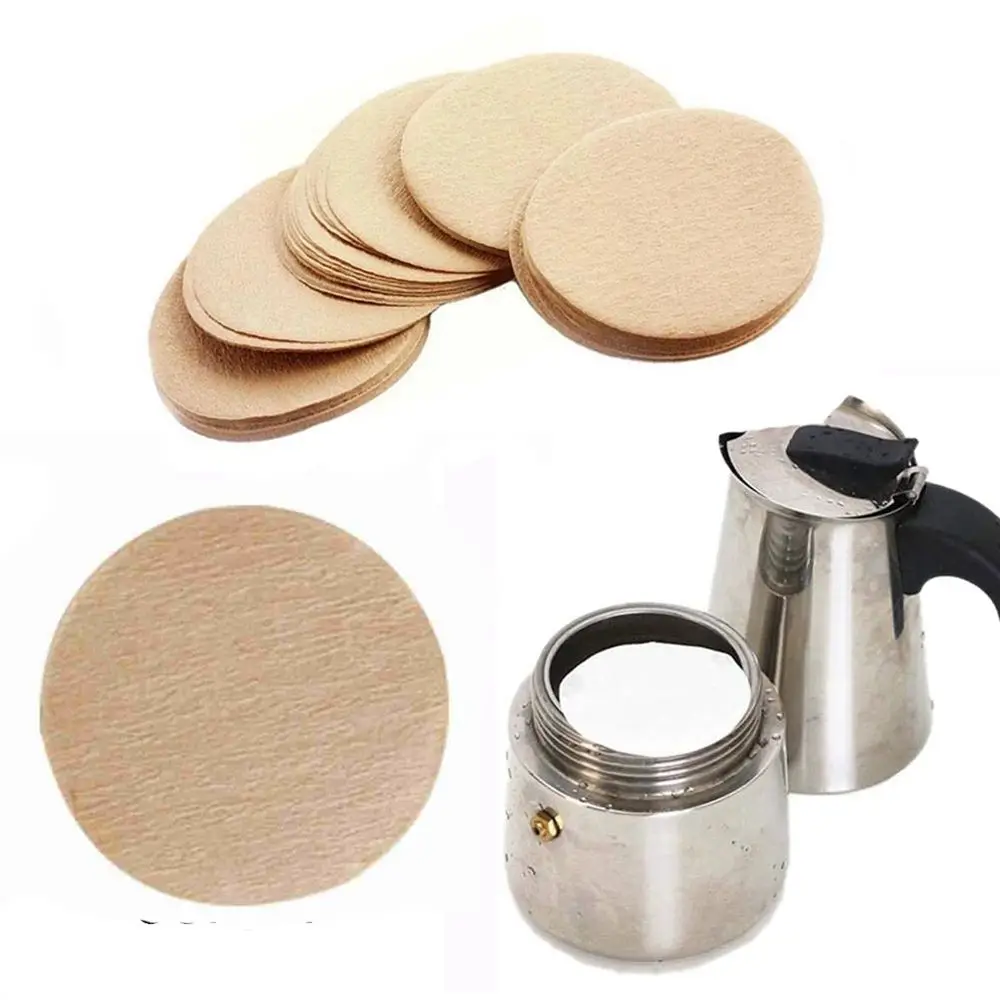 

100Pcs Round Coffee Filter Paper 56mm 60mm 68mm For Espresso Coffee Maker V60 Dripper Coffee Filters Tools Moka Pot Paper Filter