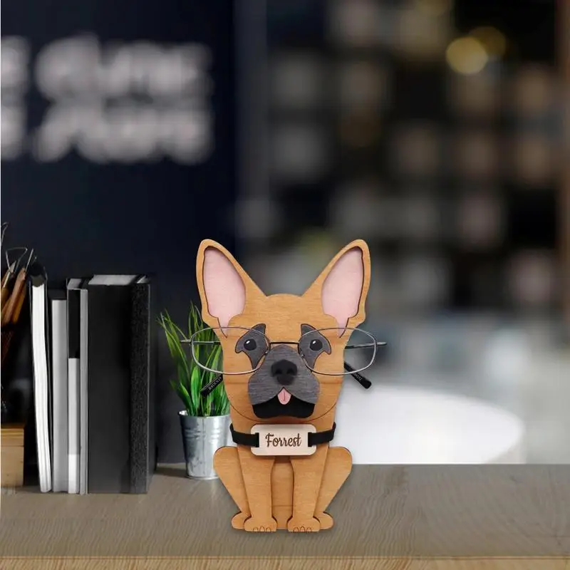

Handmade Wooden Cute Animal Shaped Glass Holder Reading Nightstand Eyeglass Display Shelf Home Office Glasses Accessories