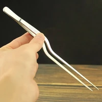 stainless steel kitchen tongs bbq tweezer food anti heat bread accessories picnic barbecue cooking cake spatula