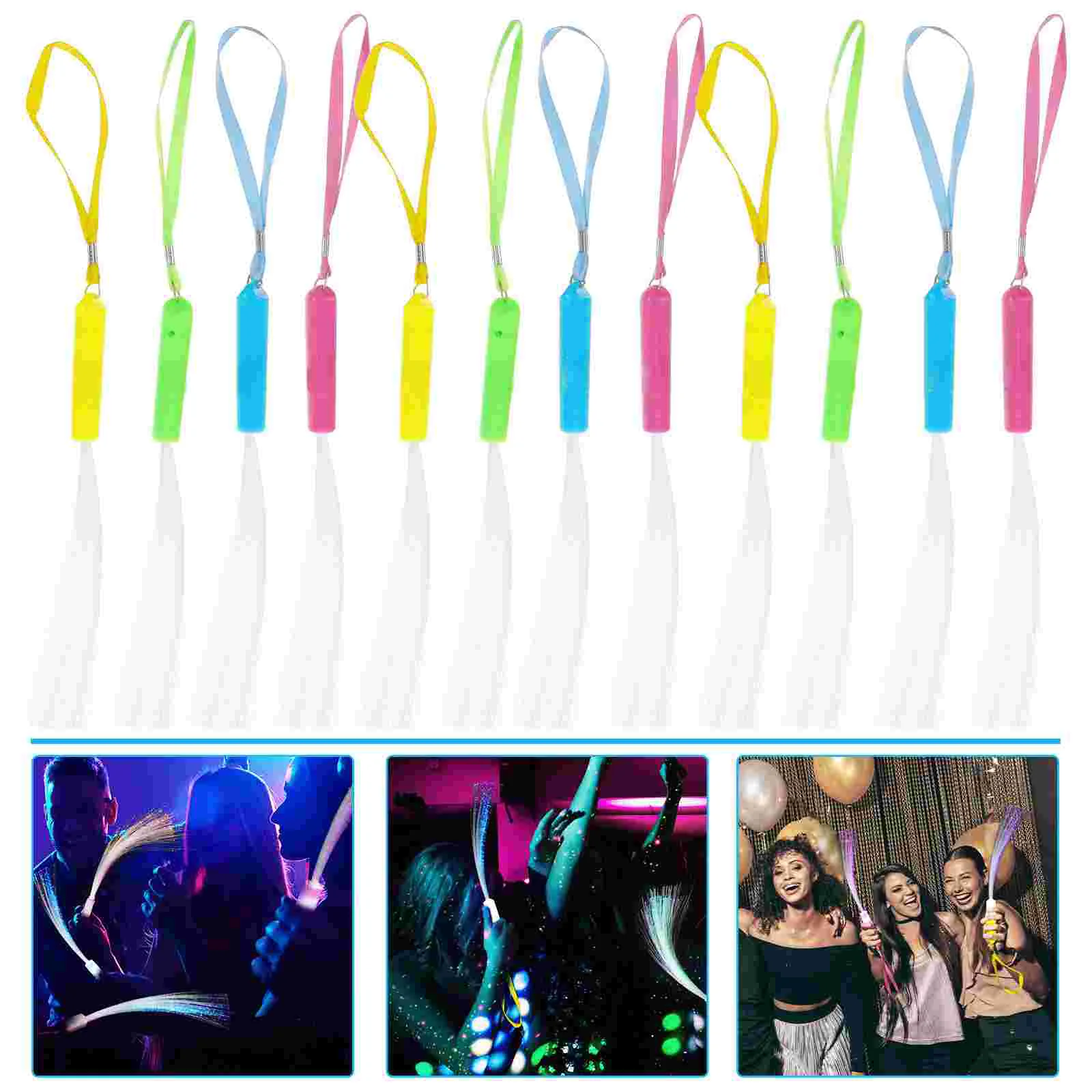 

Led Flashing Glow Sticks, 12PCS Luminous Toys LED Light Wands Optic Wands for Party Club Concert Festival Wedding supplies