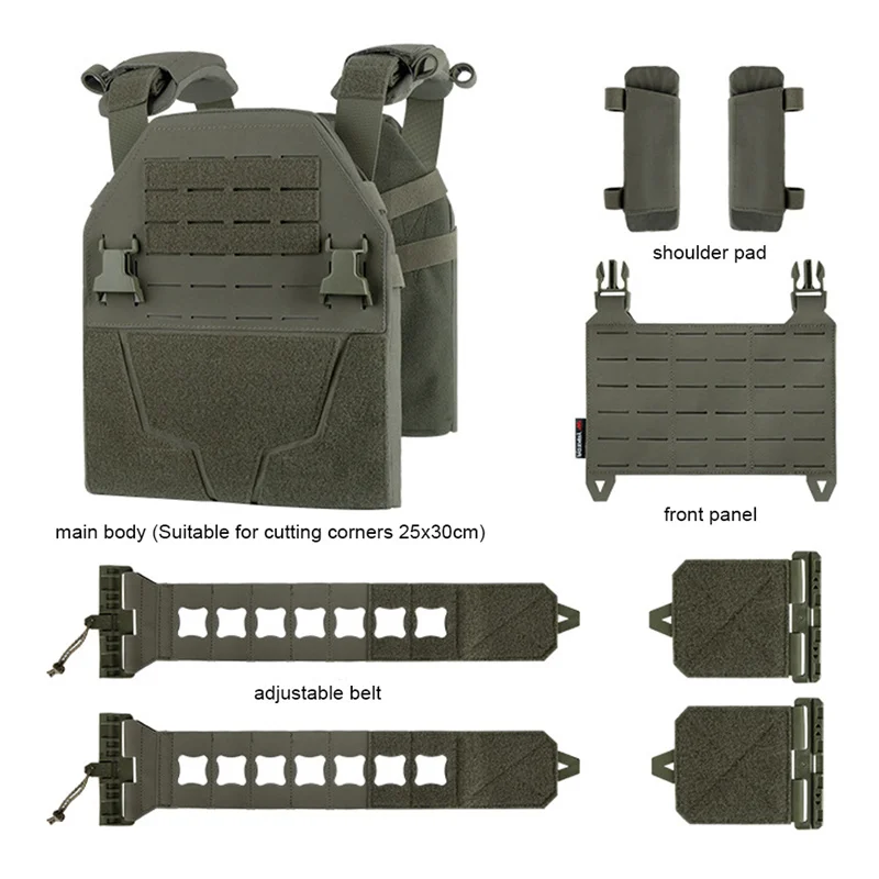 Фото YAKEDA 500D нейлоновый тактический тренировочный жилет Molle с регулируемыми ремнями системы PALS, быстросъемная пряжка для охоты №5