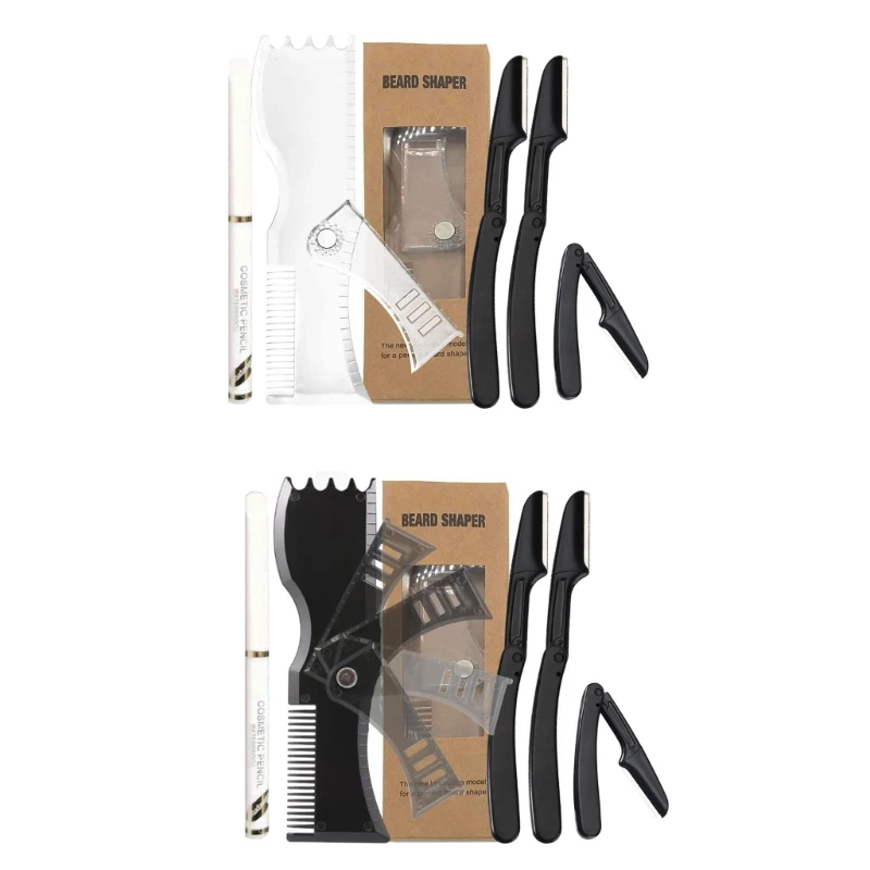 

918D Beard Shaper Practical Beard Shaping Tool for Men Beard Lineup Guide Template