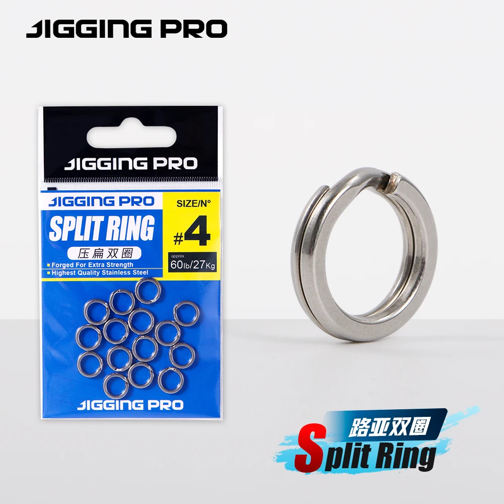 JIGGING PRO Split Rings Fishing 10/15Pcs Stainless