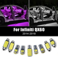 for infiniti qx60 2014 2015 2016 2017 2018 5pcs error free car led bulb kit interior dome reading lamps trunk lights accessories
