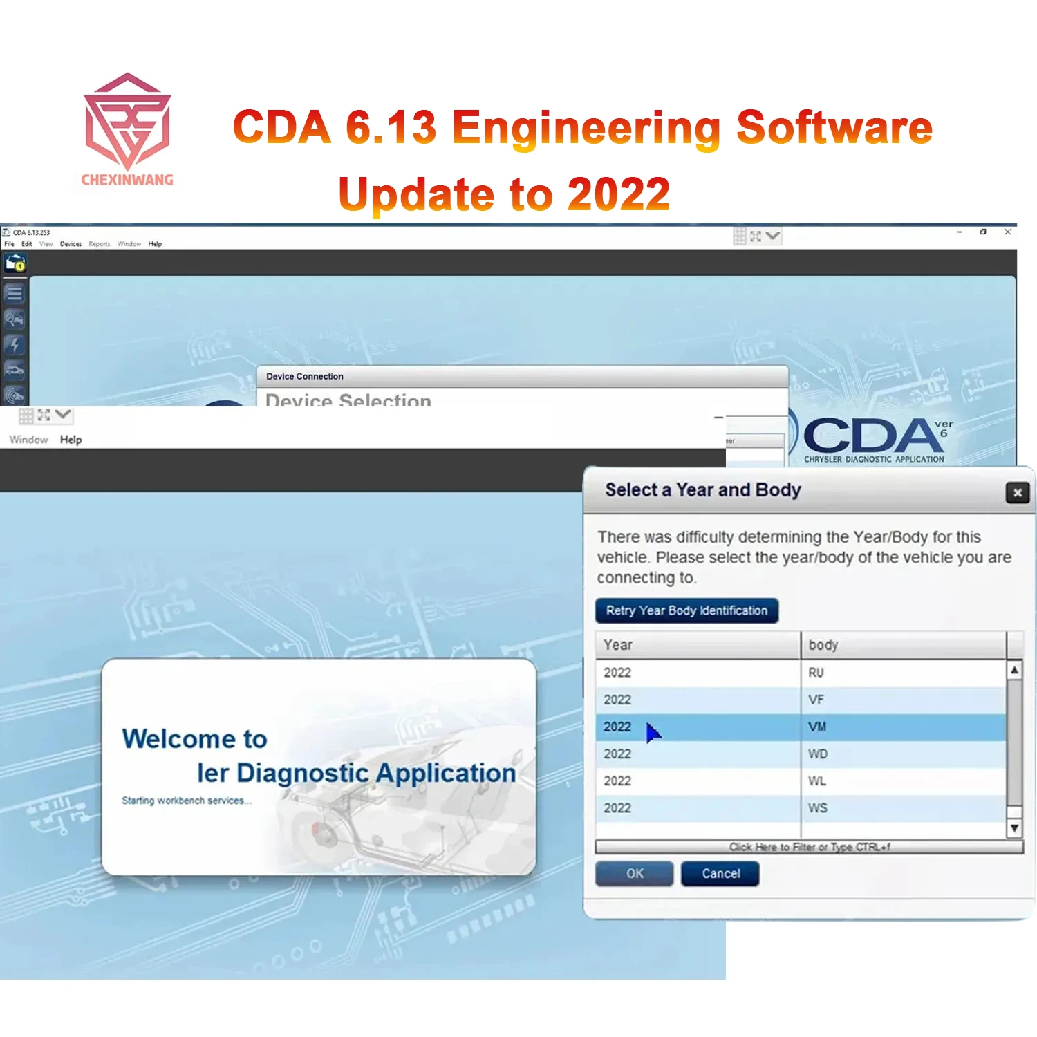 

2022 CDA 6.13 CDA6 Engineering Software for FLASH PROGRAMMING AND VIN EDITING for CHRYSLER/DODGE/JEEP Work with MicroPod II 2