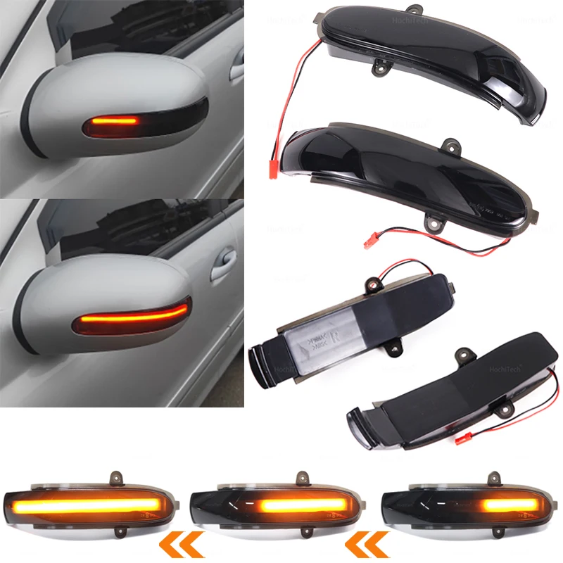 

LED Turn Signal Side Mirror Light Flashing Water Dynamic Blinker For Mercedes Benz C Class W211 W203 S203 CL203 2001-2007
