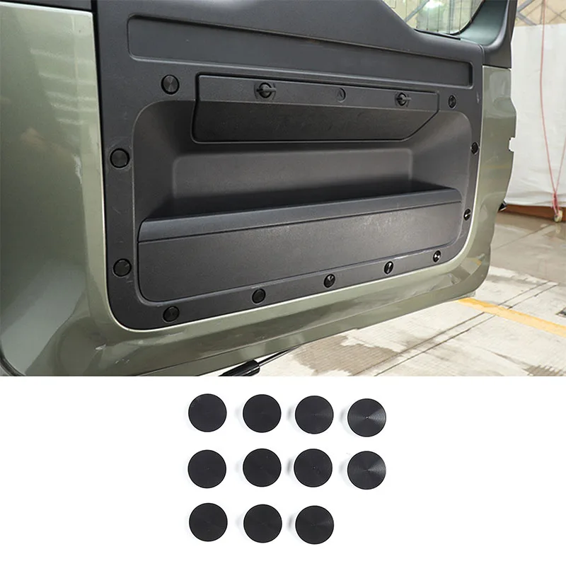 

For Land Rover Defender 110 2020 - 2024 Car Door Dashboard Screw Protection Covers Stickers Aluminum Alloy Interior Accessories