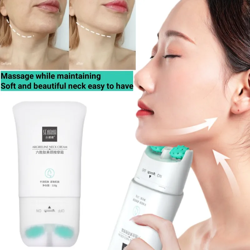 

Six Peptides Lifting Firming Roll Wheel Neck Cream V-shaped Massage Body Cream Anti-wrinkle Anti-aging Fade Neck Lines 110ml