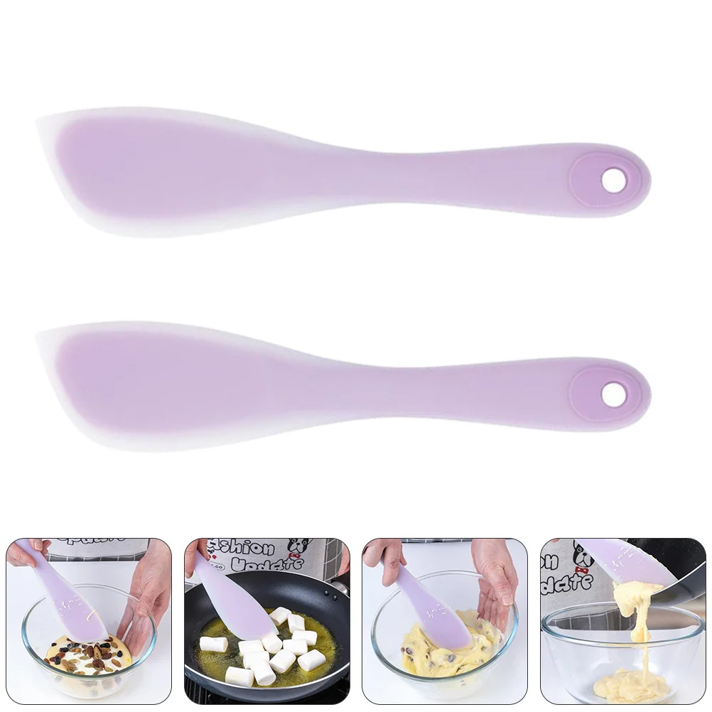 

2 Pcs Holiday Cream Scrapers Flex Tools Pastry Butter Scraper Cake Scraper Silicone Spatula Set Dough Scraper