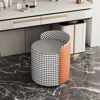 home houndstooth dressing stool light luxury makeup stool minimalist backrest dressing table stool makeup chair sofa bench