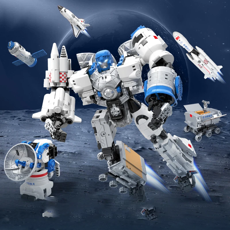

Space Rocket Deformation Robot Toys for Children Long March Launch Vehicle Aircraft Fit Mecha Robot Kids Boys Toys Spaceship