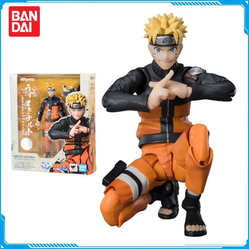 

Em Estoque Bandai Original Anime Figura NARUTO Uzumaki Naruto Action Figure Collection Model Toys PVC Statue Model Toys