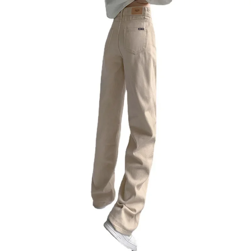 Новинка 2022 джинсы с прямыми штанинами женские повседневные брюки завышенной