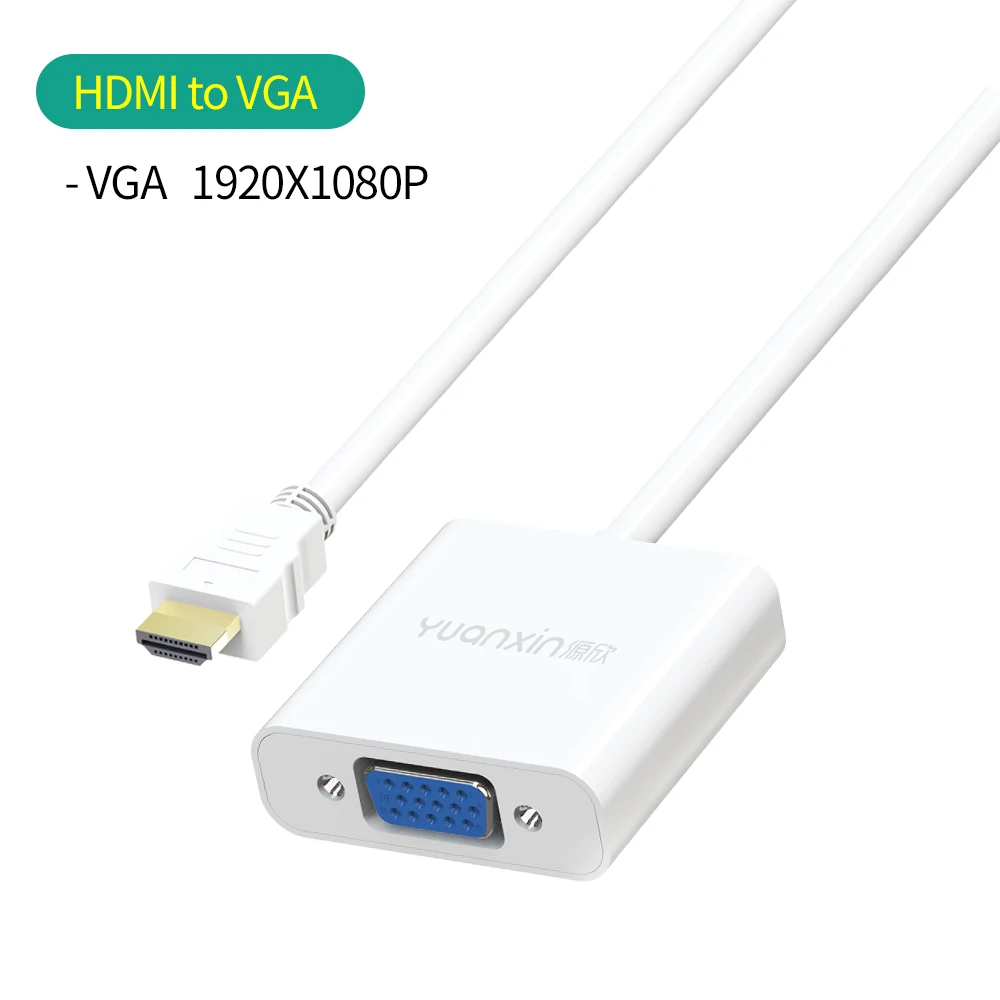 

Yuanxin HDMI-compatible Male to VGA Female Multimedia Converter 1920*1081P Adapter 20cm Cable Laptop Accessories for Macbook