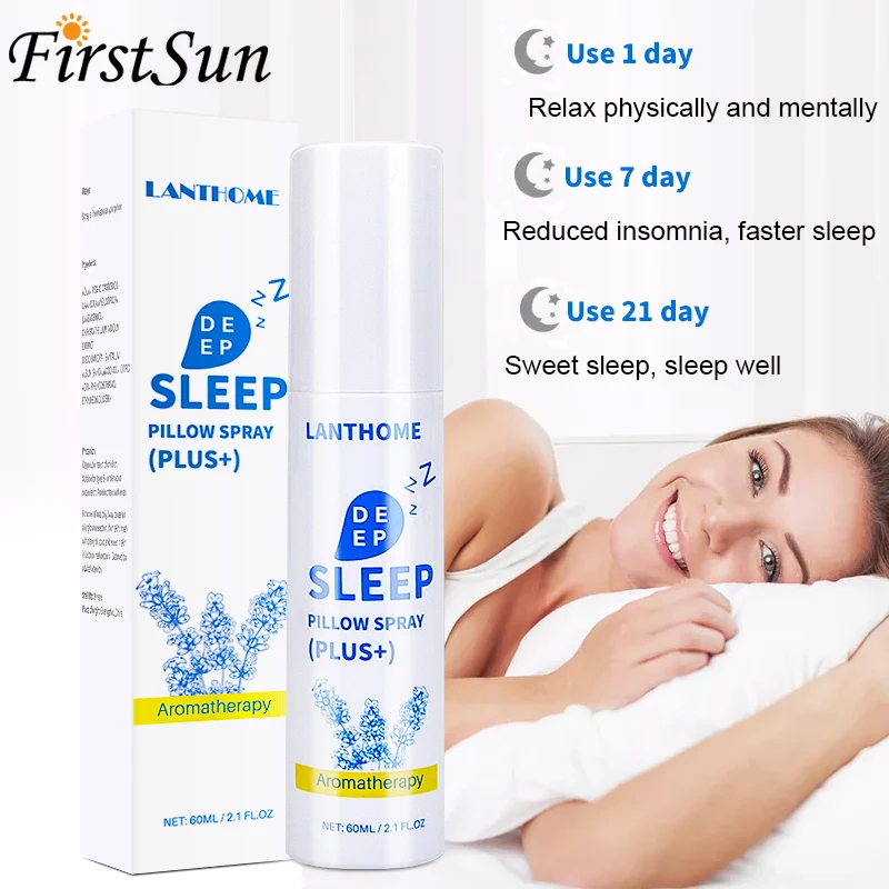 

60ML Lavender Sleep Spray Insomnia Essential Oil Improve Sleep Soothing Mood Relieve Stress Insomnia Therapy Sleep Aids Spray