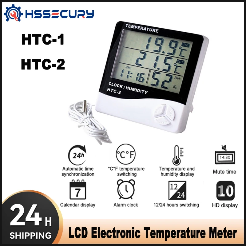 lcd electronic temperature humidity meter home thermometer hygrometer with alarm clock home weather station humidity monitor free global shipping