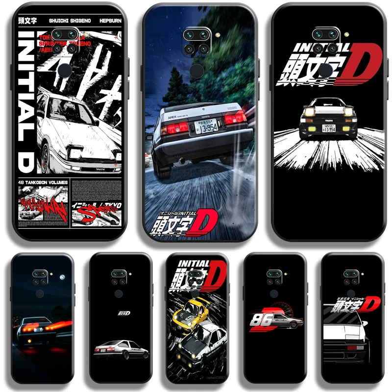 

Initial D For Xiaomi Redmi Note 9 Pro Redmi Note 9 9T 5G Phone Case Funda Silicone Cover Back Liquid Silicon Coque