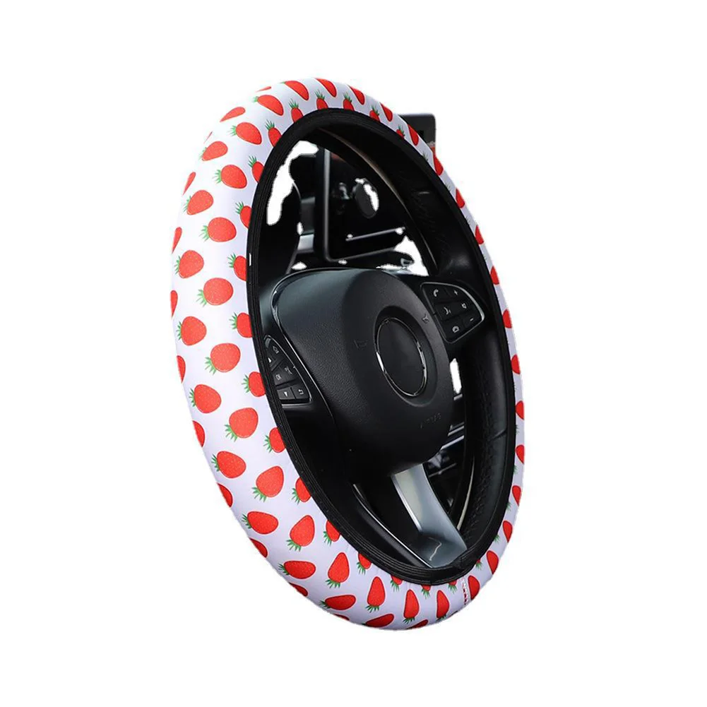 

1x 15\\\"/38CM Wheel Cover Anti Slip Breathable Correct Connector Direct Installation Shortcake Strawberry Brand New