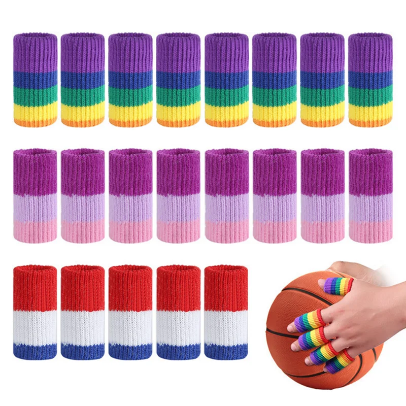 

10Pcs/Set Finger Brace Splint Sleeve Thumb Support Protector Soft Comfortable Cushion for Basketball Volleyball Badminton Tennis