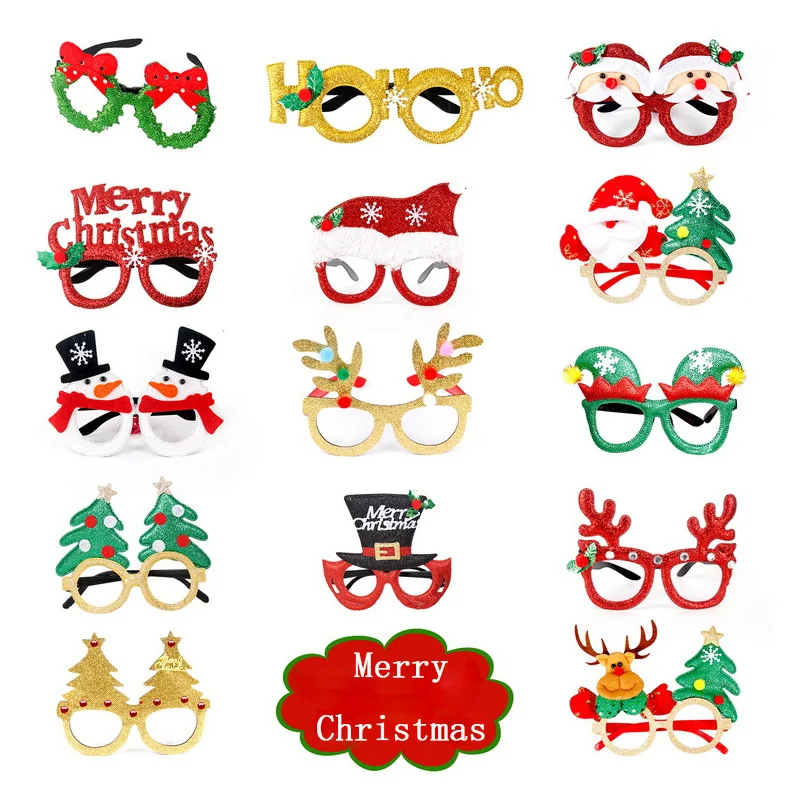 

Новинка, Рождественское украшение, очки, рождественский подарок, креативная оправа для очков для праздника, украшения для рождественской в...