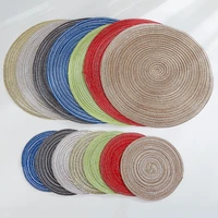 coaster table home decoration pad placemats for table mat ramie lnsulation pad placemats linen non slip table mats