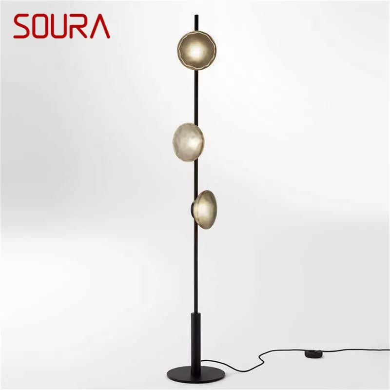 

SOURA Postmodern Vintage Floor Lamp Nordic Creative Luxury Simple LED Standing Decor Light for Home Living Room Hotel