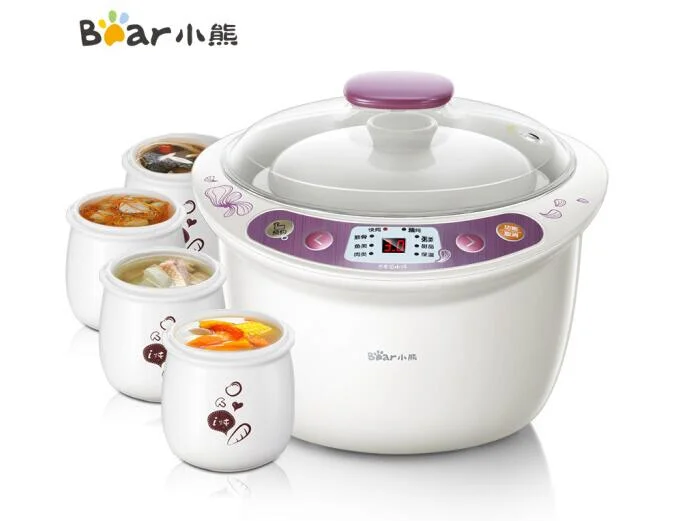 

Bear DDZ-A35G1 household electric cooker stew cup ceramics liner 1 cup 5 bile 3.5L Porridge soup Water maker white Porcelain Pot