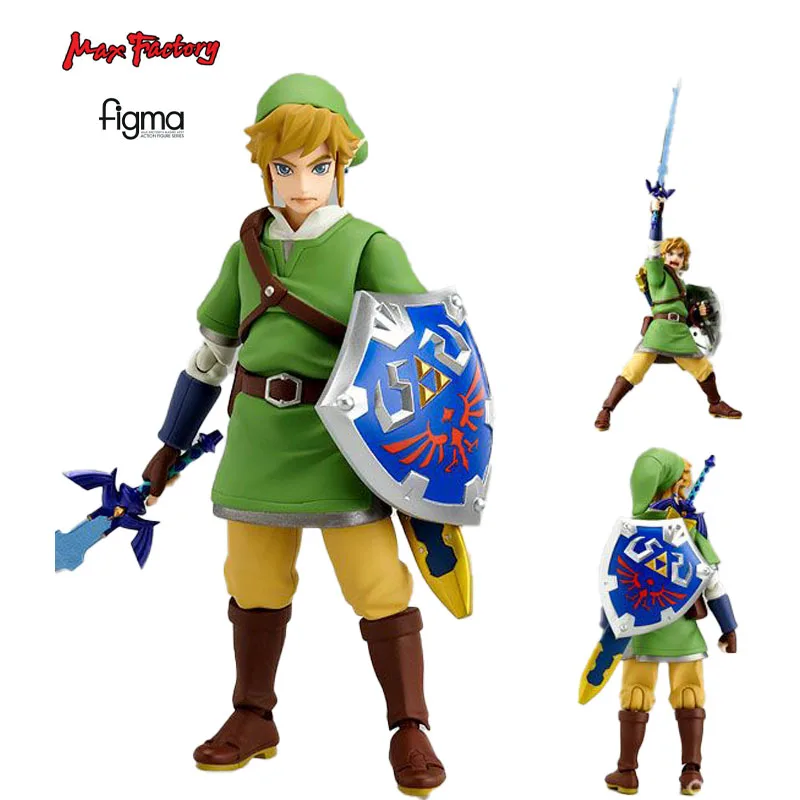 

In Stock Original Max Factory GSC Figma 153 LINK The Legend of Zelda Skyward Sword Action Anime Figure Model Toys Holiday Gifts