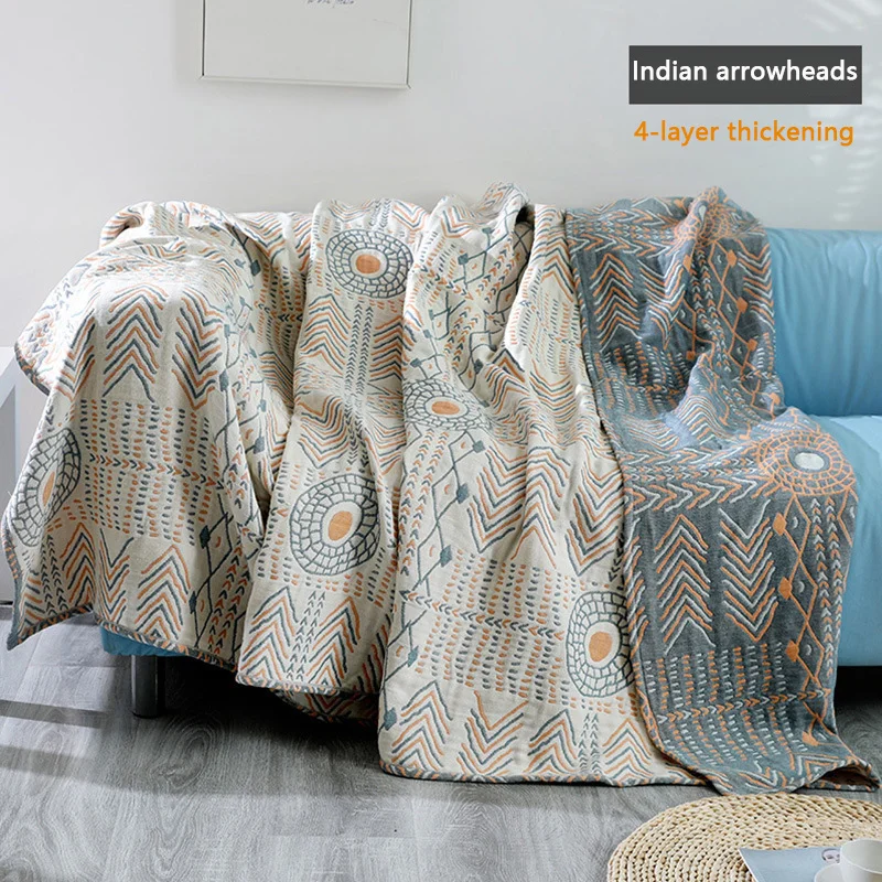 

Boho Big Sofa Towel Cover Bedspread Cotton Decorative Seater Long Chair 2 3 Places Liner Living Room Fabrics Arrow Protection