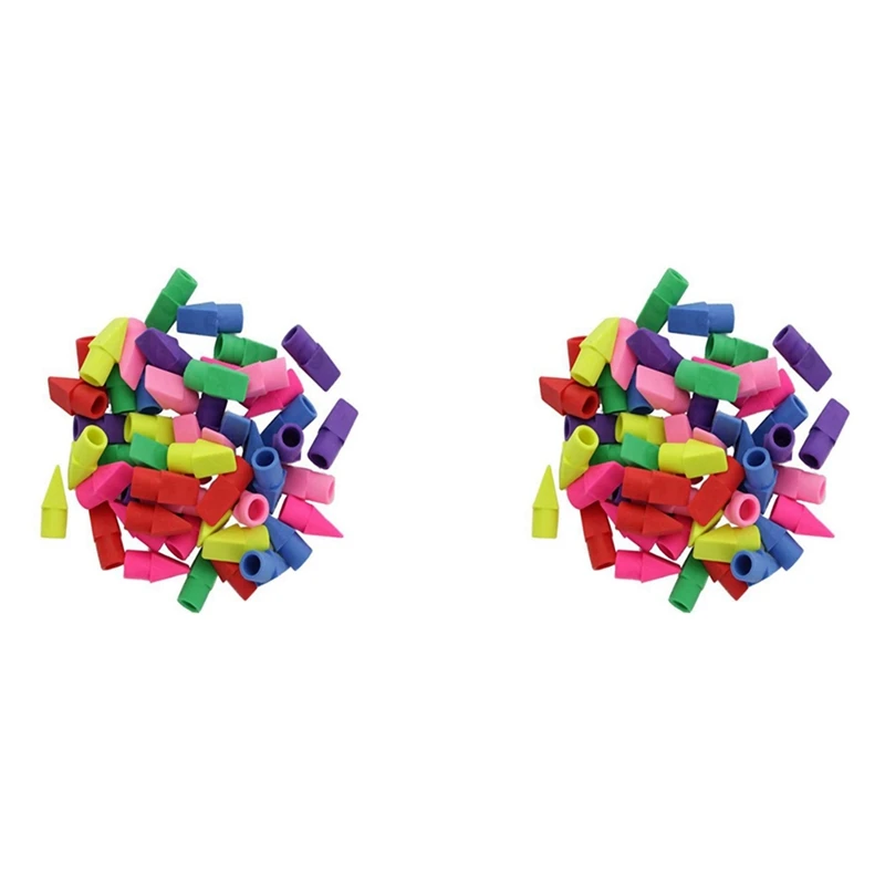 

Eraser Caps, Pencil Top Erasers, Pencil Cap Erasers, Eraser Tops, Color Pencil Eraser Toppers,100Pcs