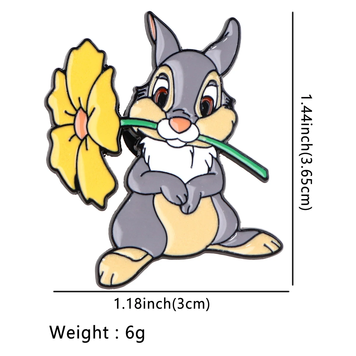 Классический металлический портфель с мультяшным Кроликом эмалированная брошь